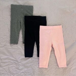 Baby Girl Leggings - Pink, Black, and Gray